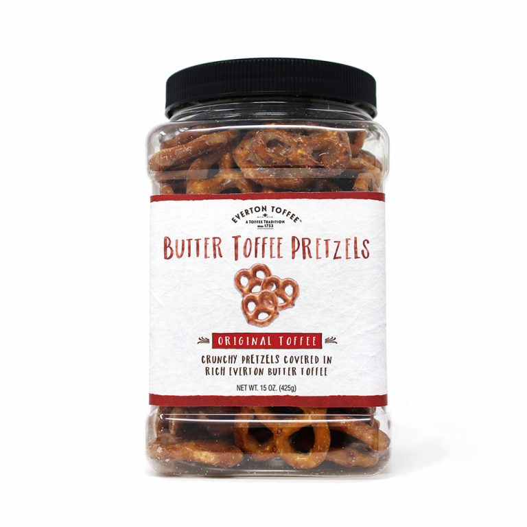 Butter Toffee Pretzels – Original Grab Jar 15 oz – Everton Toffee